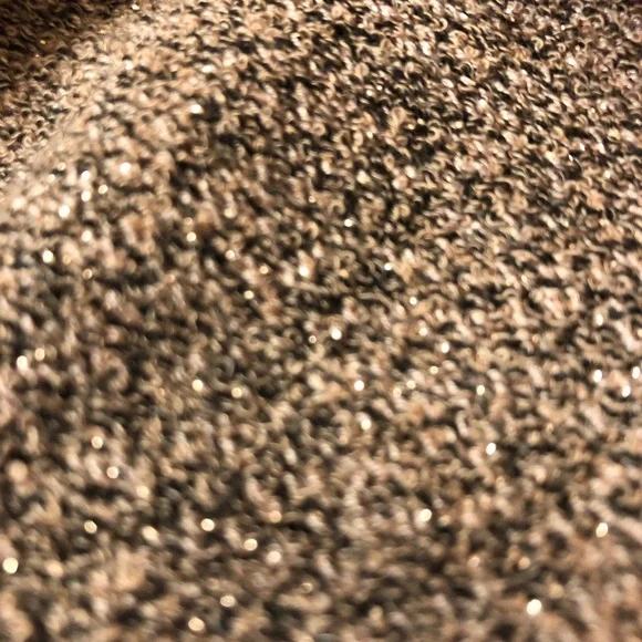 FREE PEOPLE Sweater GOING FOR THE GOLD Rose Pink & Glitter Gold Faux Wrap SZ XS - Picture 10 of 15